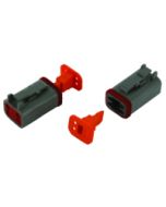4-Way Plug; DT-Series Housing+Wedgelock Set (#DT06-4S + W4S)