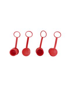 BATT CBL CONNECT+PROTECT, STUD CAPS RED 4PK