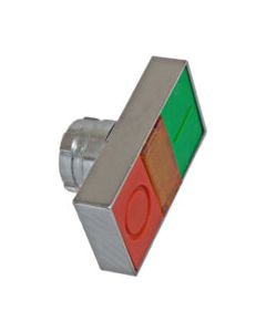 Dbl PB red/grn with pilot light amber