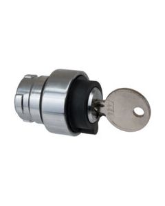 2 Position Metal Key Selector Head - 1 Spring Return Right to Left - LH Position Key Removal