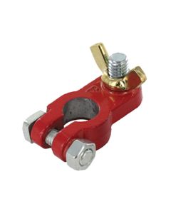 BATT TERM WING-NUT LEAD POSITIVE 3/8" RED 10PK