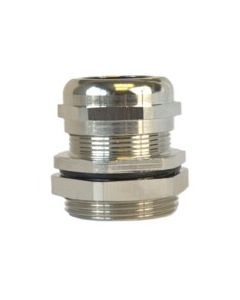 1 1/4" NPT Nickel-Plated Brass EMC Cable Glands - 0.866" - 1.260" Cable Range