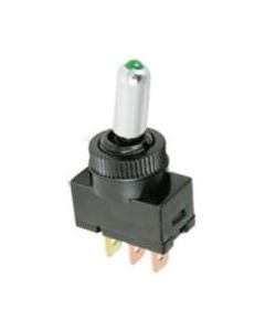 Switch Toggle On Off SPST LED Amber 20A 12Vdc