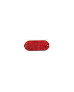 REFL RED OVALUM 2 HOLES&ADHESIVE-BACK-10PK