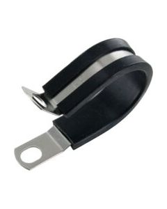 Steel Clamps (Rubber-Insulated), 1-1/8"ID X 1/2"W - 100PCS/PK
