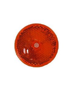 Amber Round Reflector, 2-1/4" Diameter, Centre Hole Mount