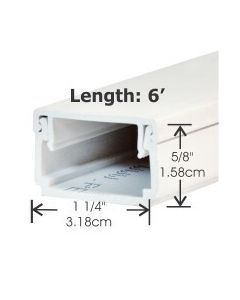 1/2Inch WHITE RACEWAY