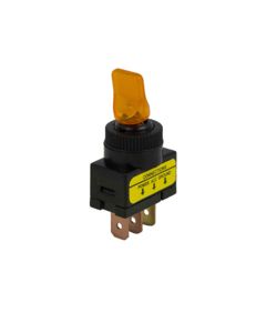 Switch Toggle On Off SPST Amber Duckbill LED 20A