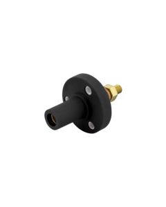 Set Screw Female Receptacle - 150A 600V - Black Santoprene - Brass Contacts