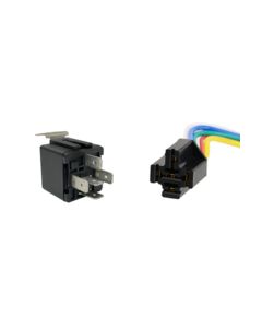 5-Terminal Relay & Pigtail Combination Pack; (12VDC), Form 'C' (SPDT) w/Detachable Mounting Bracket 40A|30A, 10 Sets/pk
