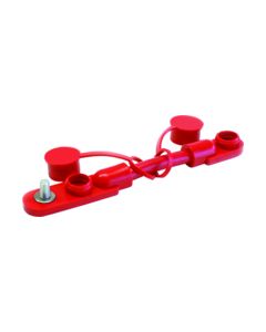 BATT CBL 2/0GA CONNECT+PROTECT 2-BATT 7" RED