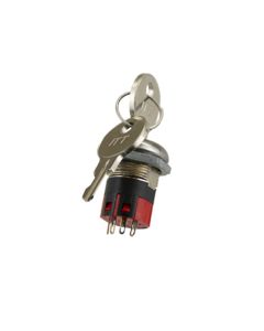 Switch Key Lock On Off On SP3T 45  Flat Key 4A