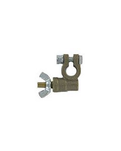 Wing-Nut Style/Stud-Type Elbow Battery Terminals, Negative Polarity (Brass), 10PCS/PK