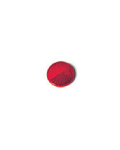Amber Round Reflector, 2-1/4" Diameter, Adhesive Back