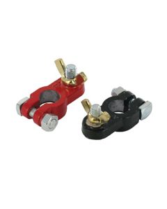 BATT TERM UNIV [BLACK [5/16"] & RED [3/8"] W/WING-NUT LEAD 2PK