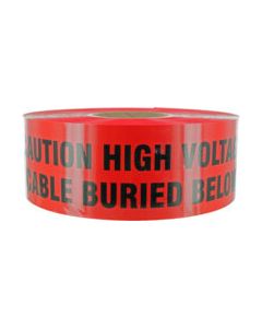 CAUTION Buried high volt.. 3Inchx1000FT Red