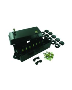 TERMINAL BLOCK JUNC BOX 7 #10-32 STUDS BLACK-12PK