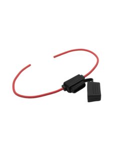 Fuse Holder, Inline-Style w/Attached Cover (For 1 to 25A Standard Blade Fuses)