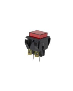 Switch Push Button On Off Spst Square Red 10A