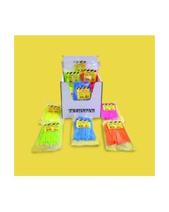 CABLE TIE ASSORTMENT FLRSCNT 10 X 100PK