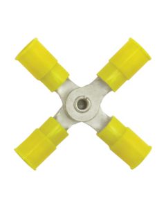 SPLICE 4-WAY PVC 12-10GA 25PK