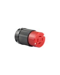 Twisting Female Connector - 20A, 3 Phase Wye 480V, 2-Pole 3-Wire Grounding, Red Nylon