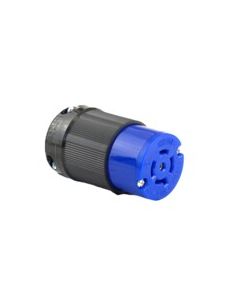 TWISTING FEMALE CONNECTOR, 20A 120/208VAC 3PH Y, 4P5W, BLUE NYLON