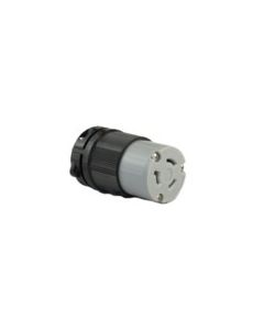 TWISTING FEMALE CONNECTOR, 20A 277VAC 1PH, 2P3W, GREY NYLON