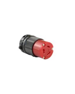 TWISTING FEMALE CONNECTOR, 20A 480VAC 1PH, 2P3W, RED NYLON