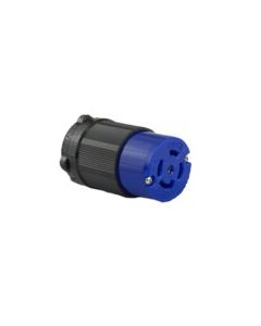 TWISTING FEMALE CONNECTOR, 30A 120/208VAC 3PH Y, 4P5W, BLUE NYLON