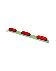 3/ROW ID LMP RED RECT1X4 GRYSTLFRM