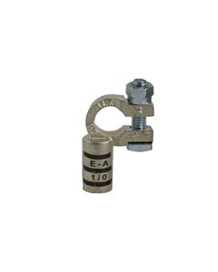 1/0GA Battery Terminal, Right Elbow (Tin-Plated Copper), Negative Polarity