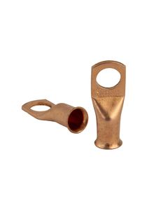 1/0GA Copper Lugs (Unplated) Straight With 1/2" Hole - 20PCS/PK
