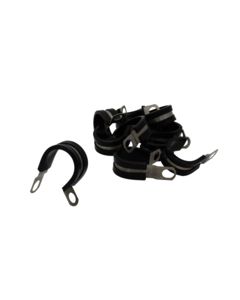 Steel Clamps (Rubber-Insulated), 1"ID X 5/8"W - 100PCS/PK