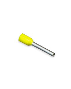 10 AWG Insulated Single Ferrule - 12mm - Yellow - 100pc/pk