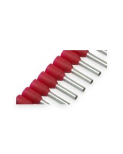 18 AWG Cut-Strip Ferrules - Red - 50pcs/Strip - 10 Strip/pk