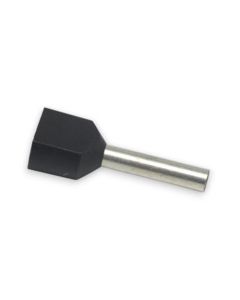 2 x 16 AWG Insulated Twin Ferrules - 12mm - Black - 500pcs