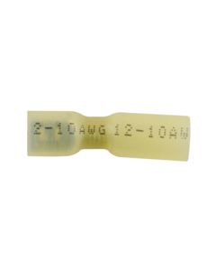 12-10GA (Yellow) 'Crimp & Shrink' 1/4" Male Disconnects (10pcs/pk) - Automotive Grade