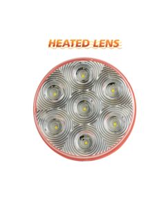4" Round Back-Up Lamp, (White) 7 LEDs - Heated Lens