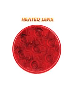 4" Round Stop/Turn/Tail Lamp, (Red) 7 LEDs - Heated Lens