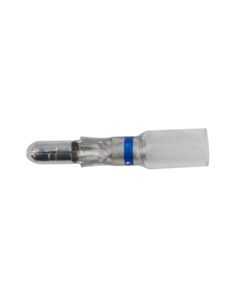 16-14GA (Blue Stripe) 'Crimp & Shrink' 0.180" Male Bullet Connectors (25pcs/pk) - See-Thru Series