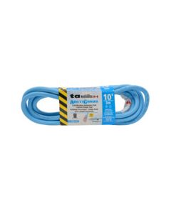 10FT ArctiCord Blue Extension Cord, Single-Tap, 12/3, 15A, 1875W