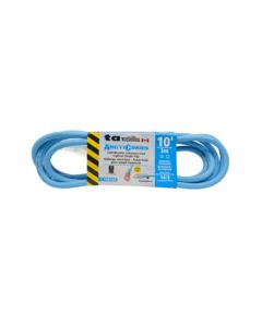 10FT ArctiCord Blue Extension Cord, Single-Tap, 14/3, 15A, 1875W