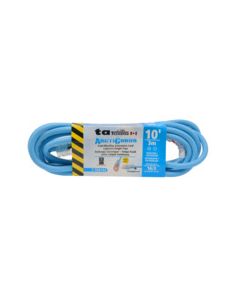 10FT ArctiCord Blue Extension Cord, Single-Tap, 16/3, 13A, 1625W