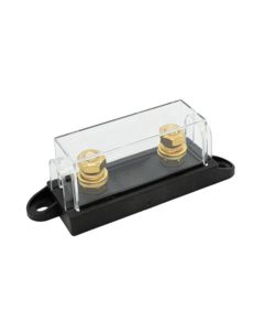 Fuse Holder for High Amp Stud Mount/Bolt-On Fuses (Clear Cover Included)