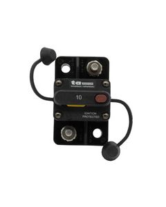 10A Mini Manual Reset Circuit Breaker [Type-3] Surface Mount, #10-32 Studs (Offset)