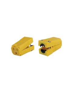 Industrial-Grade Female Sockets. Conforms to NEMA 5-15R, Yellow 'Hippo-Hinge' - 10pcs/pk