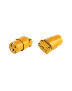 Industrial-Grade Female Socket. Conforms to NEMA 5-15R, Yellow