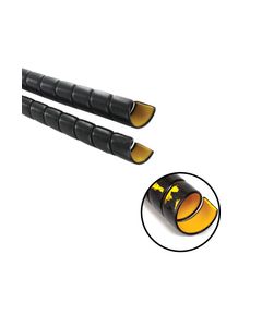 SPIRAL WRAP HD 1.575" UV BLACK/YELLOW 100FT