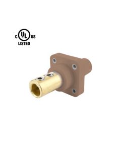 Set Screw Female Receptacle - 400A 600V - #6 - 4/0 AWG - Brown Santoprene - Brass Contacts